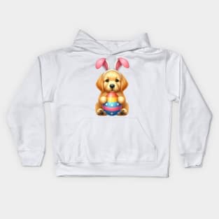 Easter Golden Retriever Dog Kids Hoodie